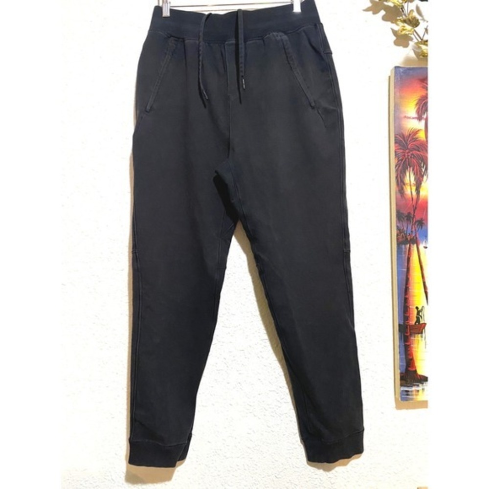 Lululemon Mens City Sweat Jogger Black French Terry Tapered Sweatpants Large